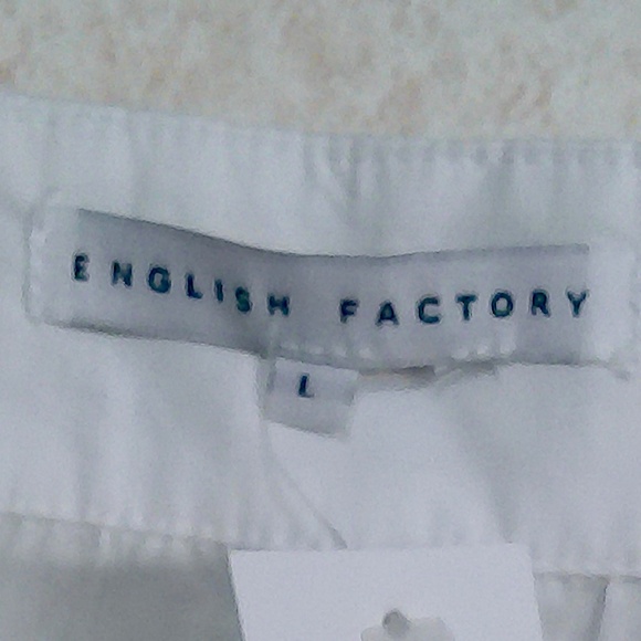 NWT English Factory Multi Color Tank, Ruffles Side Zip 100 % Cotton Size Large - Picture 5 of 6